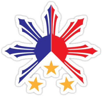 Photogallery Tribal Philippine Flag Logo - 3 Stars And A Sun (375x360)