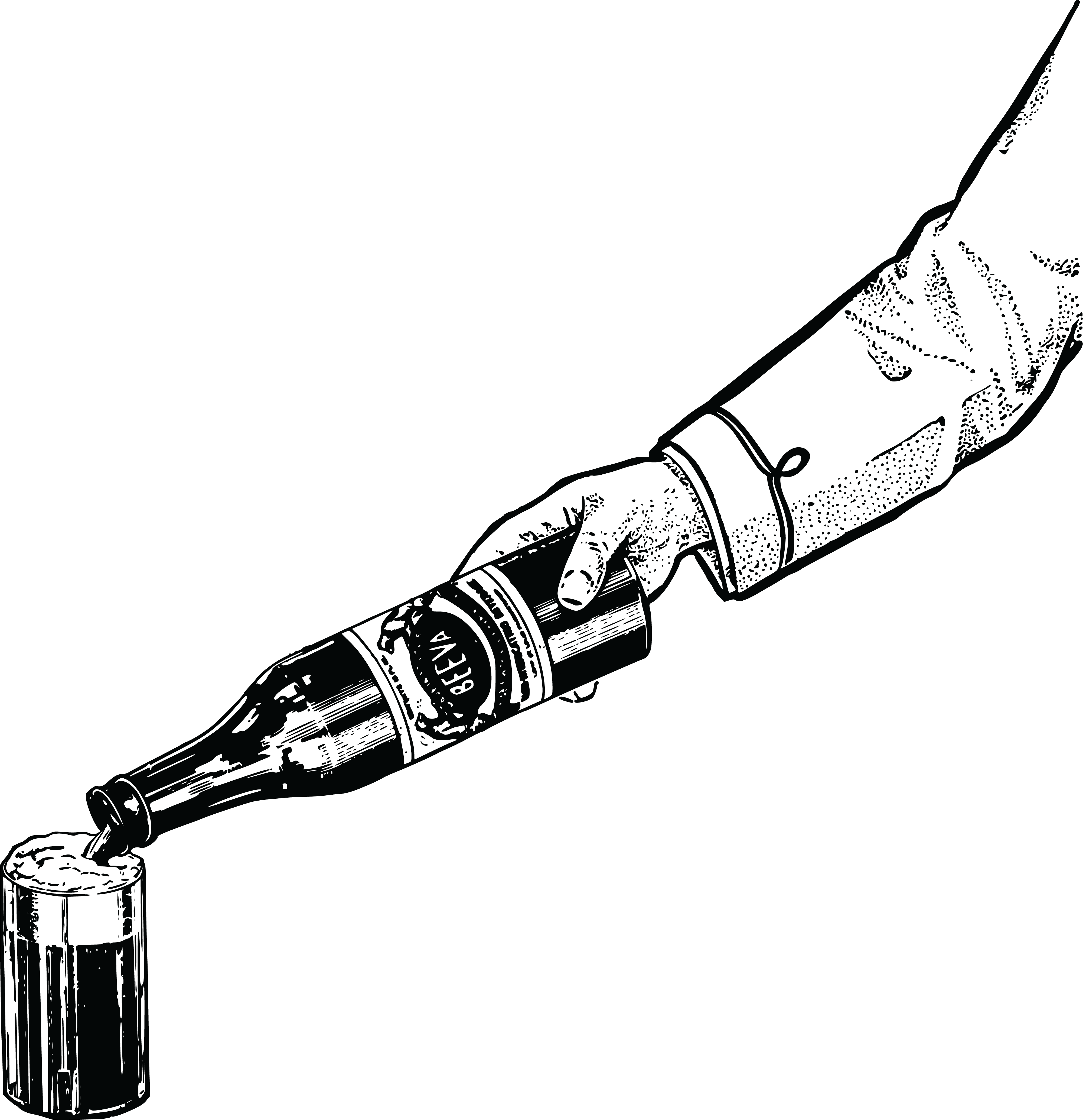 Free Clipart Of A Hand Pouring A Drink - Pouring Soda Clip Art