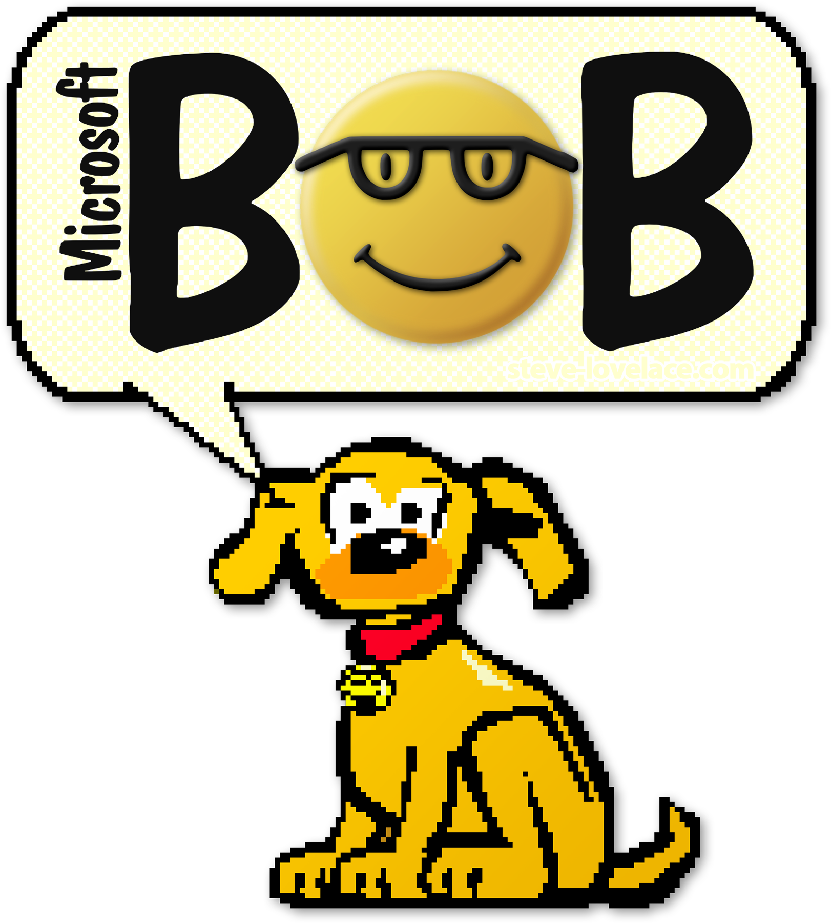 Rover From Microsoft Bob - Microsoft Bob Comic Sans (1622x1800)