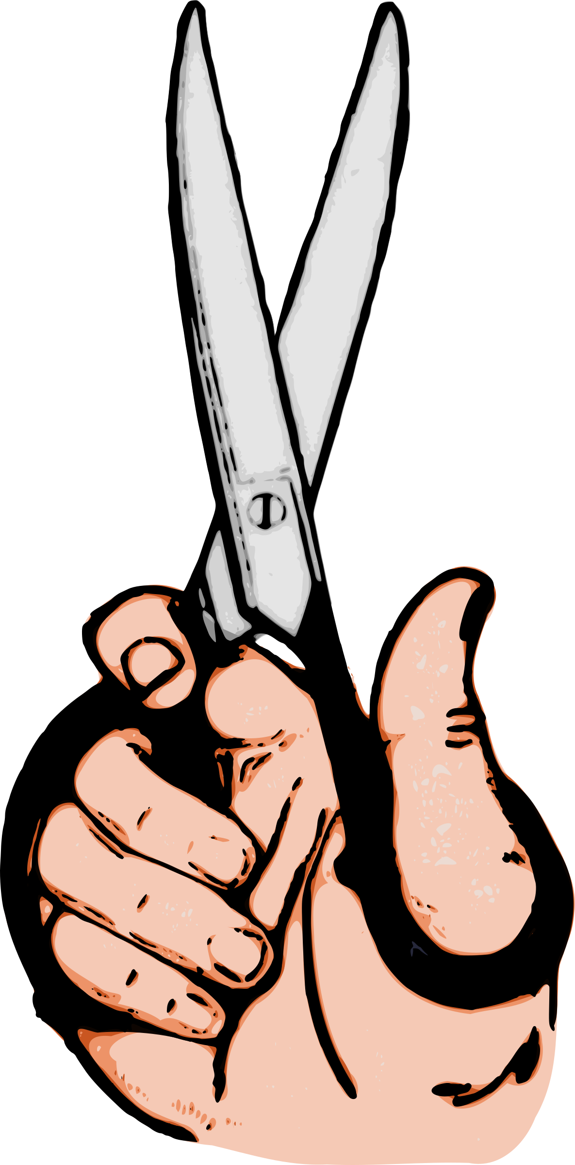 Scissors And Hand - Tesoura Na Mão Png (1185x2400)