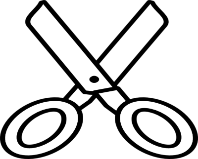 Coloring Trend Thumbnail Size Pencil Coloring Page - Scissors Clip Art Black And White (400x322)