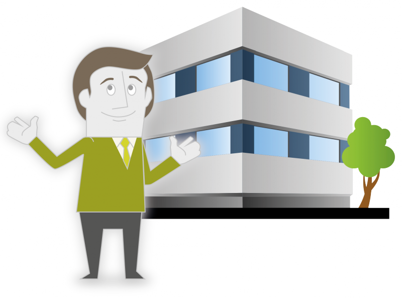 Hier Spricht Der Chef - Clip Art Office Building (800x593)