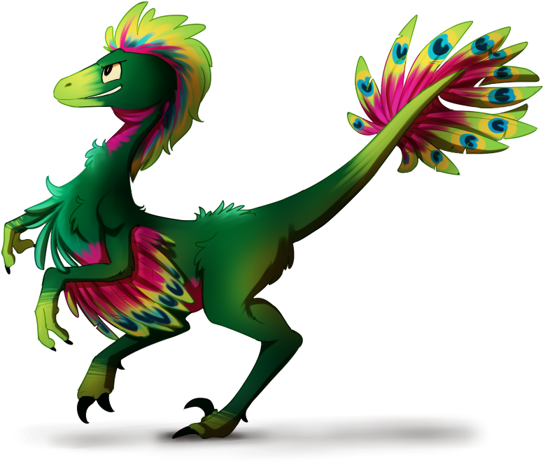 Peacock Raptor - Animal Figure (865x720)