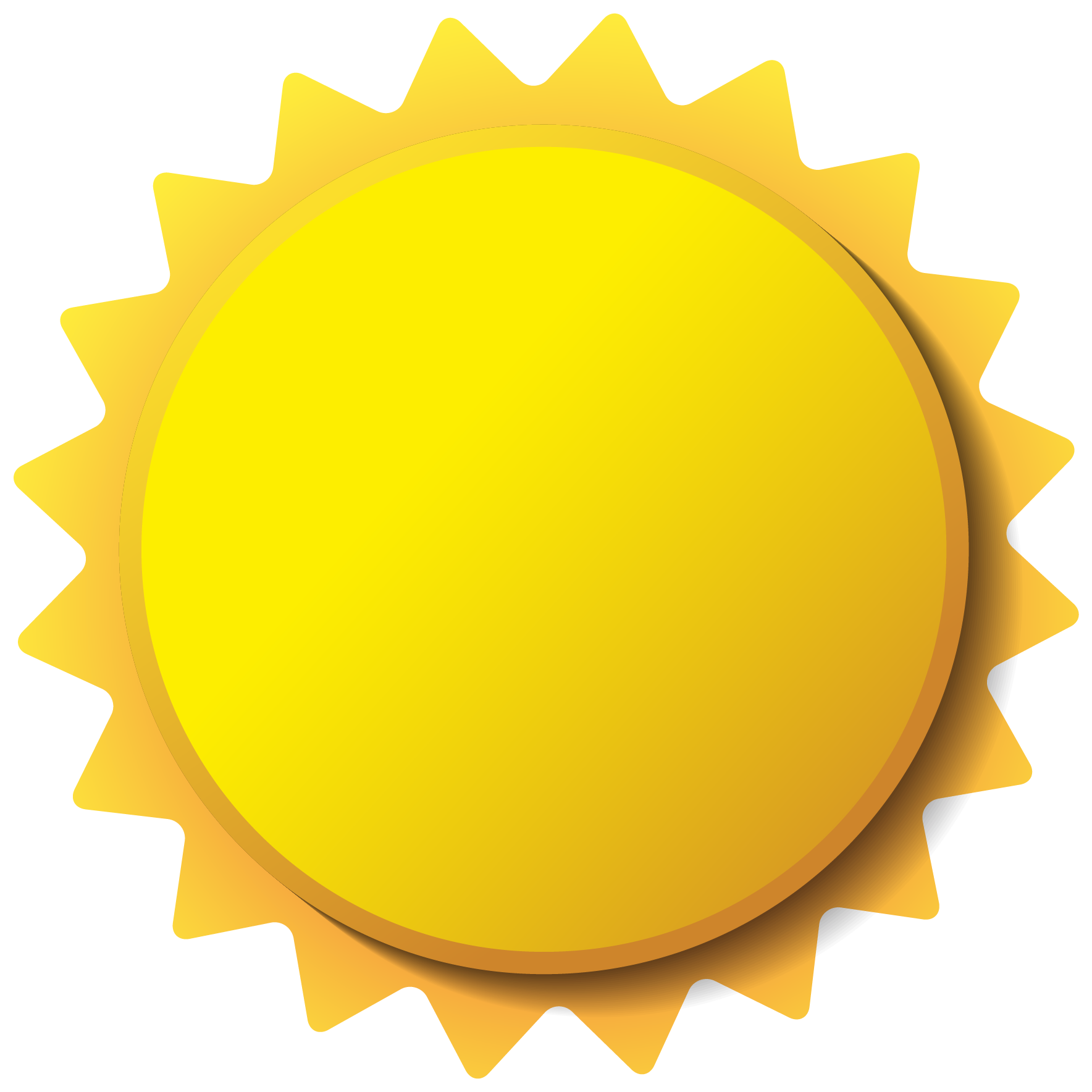 Vector Yellow Stereo Cartoon Small Sun - Sol Vector Png (2196x1997)