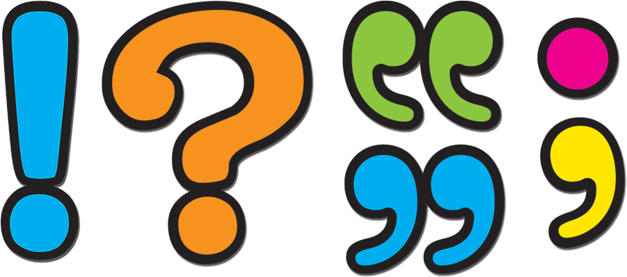 Punctuation, Spelling, And Capitalization - Punctuation Marks Clipart (900x900)