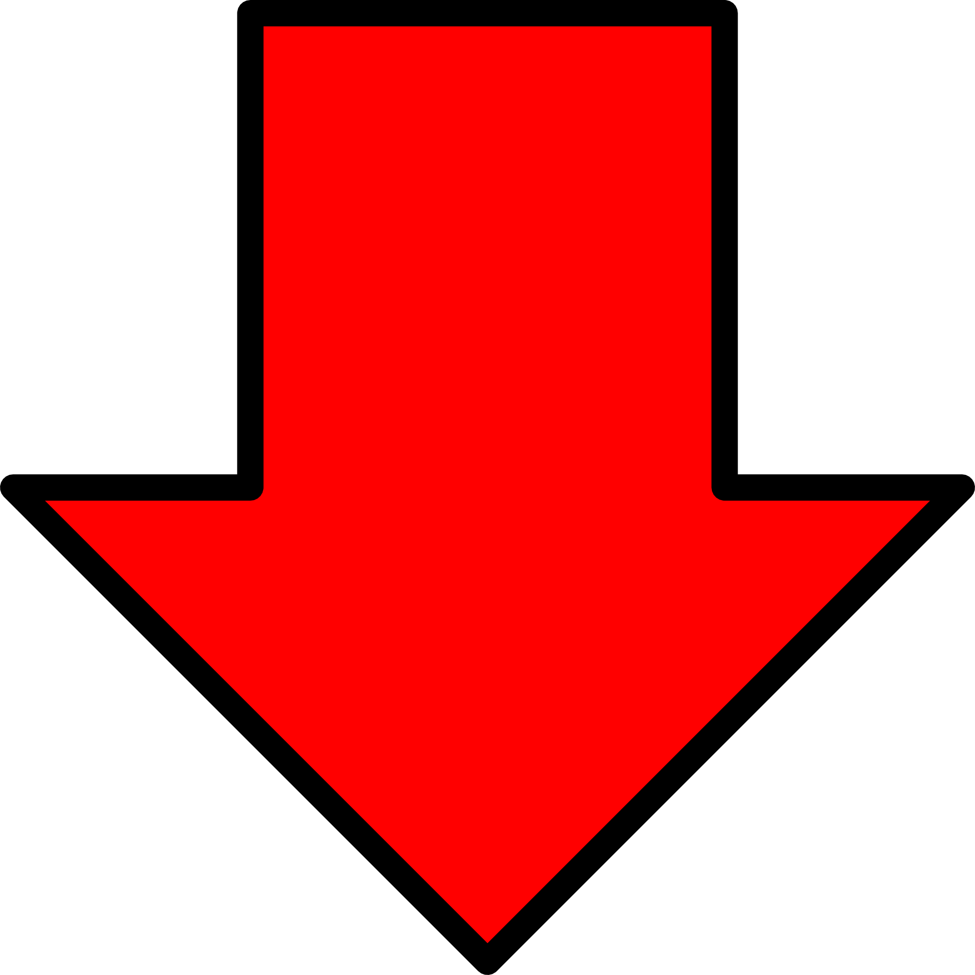 Arrow Down - Red Arrow Pointing Down (1979x1979)