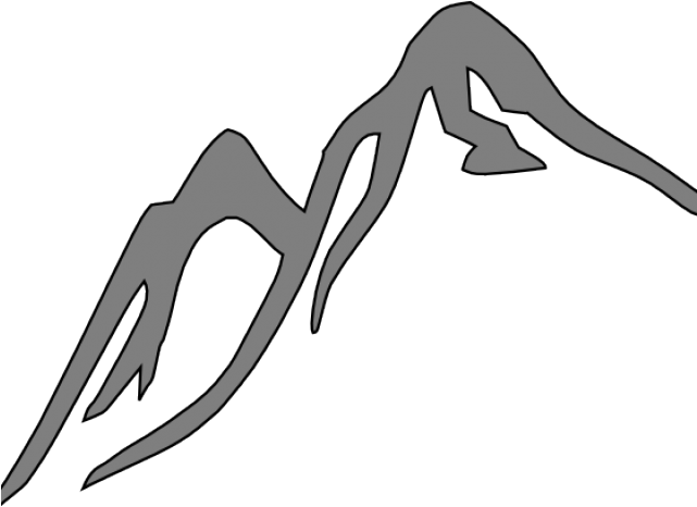 Peak Clipart Kabundukan - Grey Mountain Clip Art (640x480)