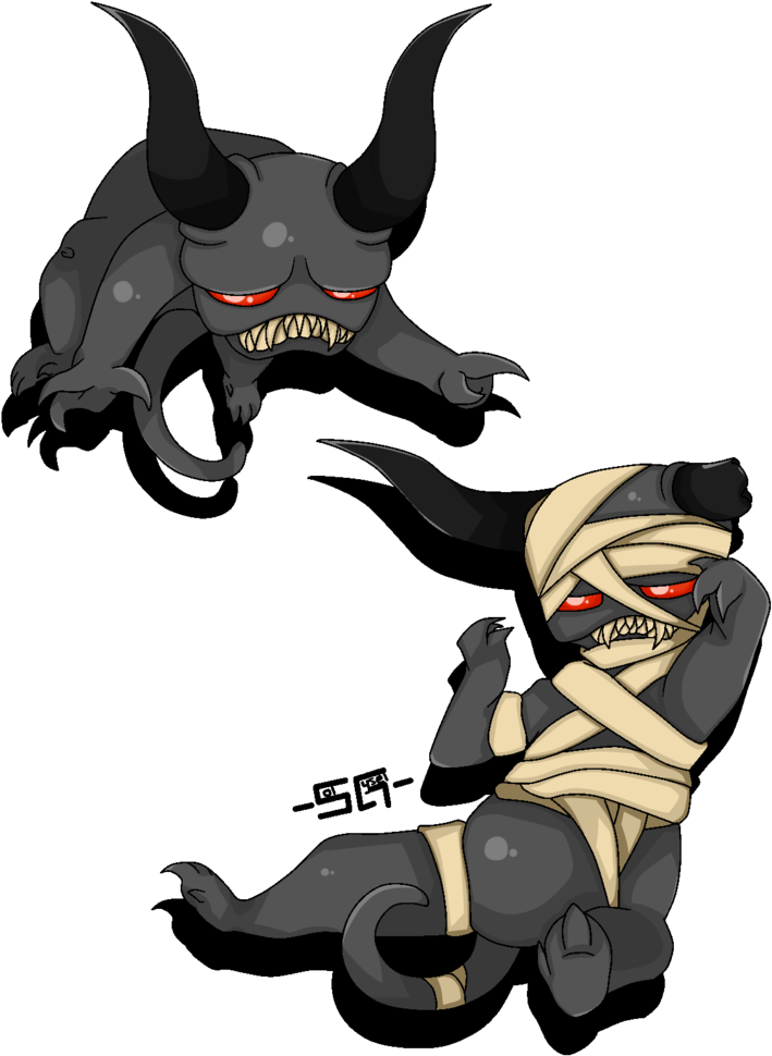 ~dark One The Adversary~ By Sarasg-ji - Dark One The Binding Of Isaac (746x1070)