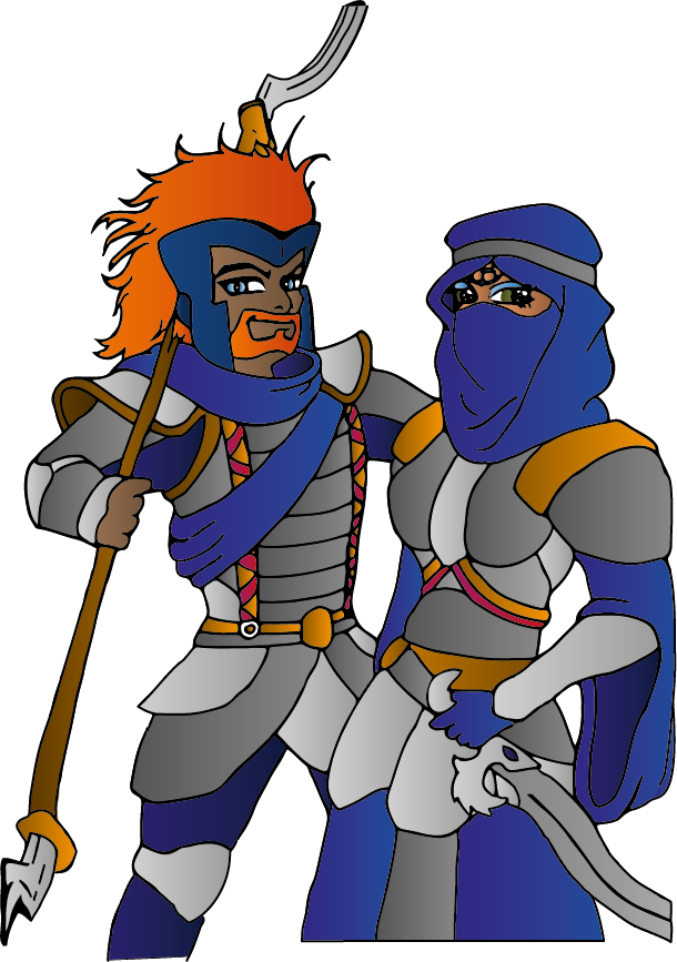 Zang Ba And Sun Guan By Hispurpleness - Cartoon (610x867)