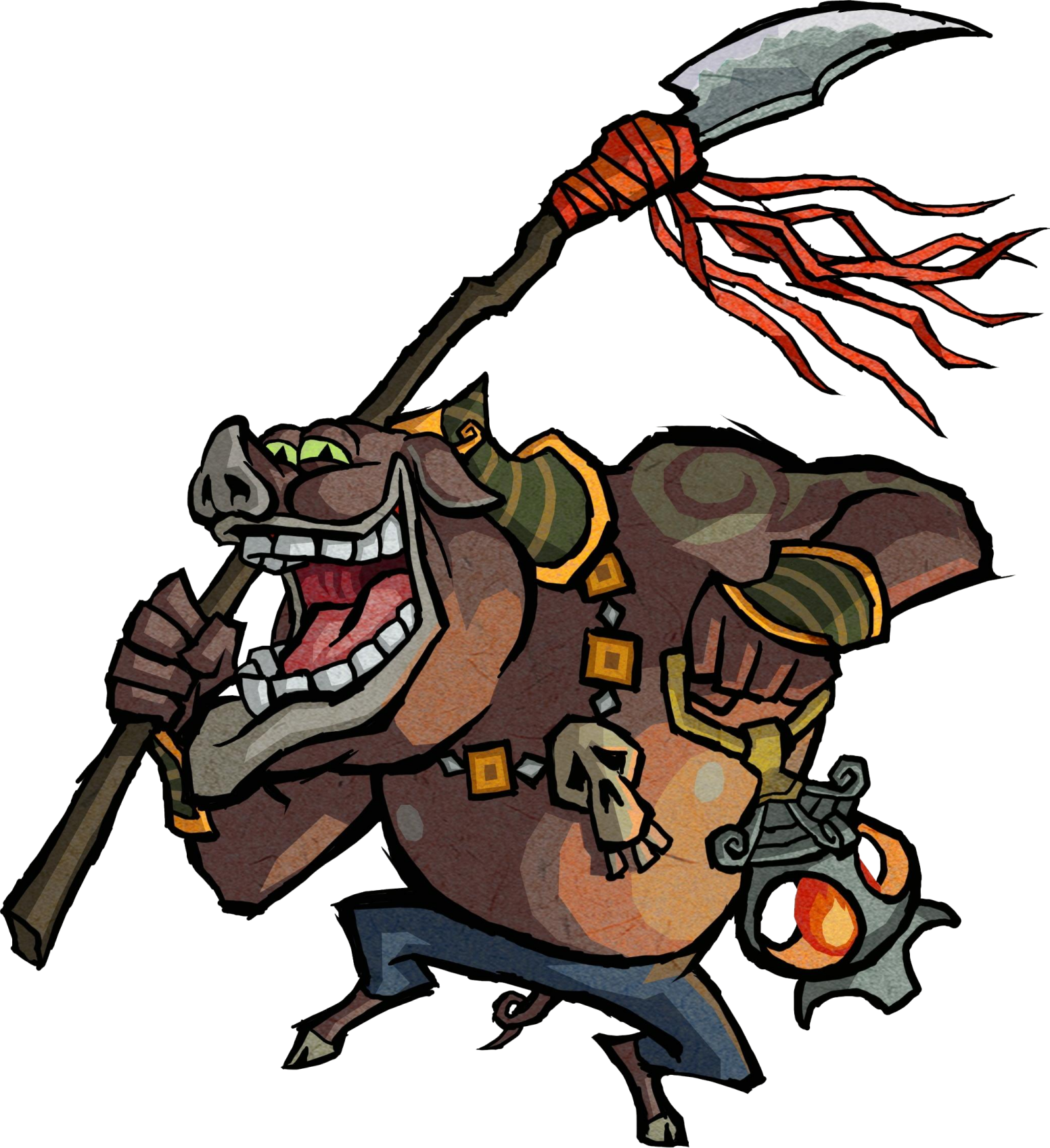 Moblin Artwork - Zelda Wind Waker Enemies (1552x1696)
