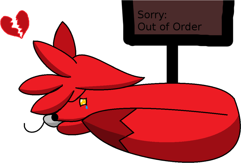 Foxy Hates To Be Out Of Order By Windytheplaneh - Foxy With Out Of Order (1106x722)