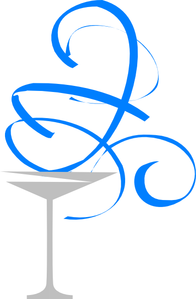 Martini Glass Clip Art - Cocktail Glass (390x595)