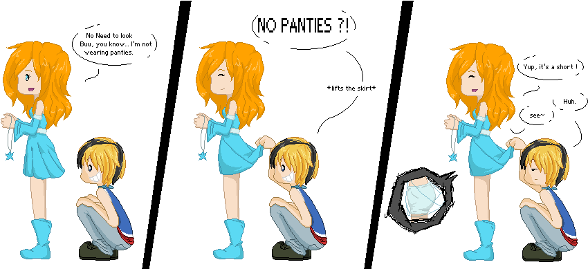 I Am Not Wearing Panties~ By Brann-nakamaru - Cartoon (892x388)