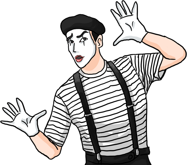 Mime Clipart (610x537)