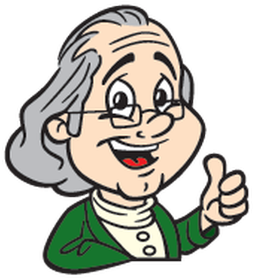 Royalty Free Clip Art - Cartoon Picture Of Benjamin Franklin (621x399)