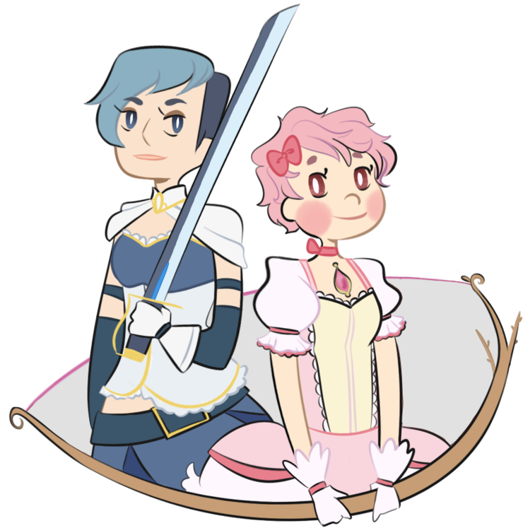 Short Hair Magical Girls By Gis-ka - Cartoon (894x894)