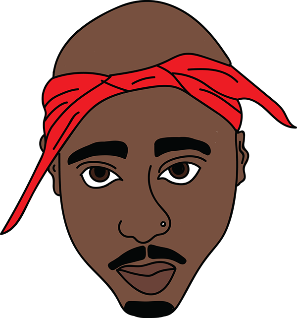 Best 2pac Png - Tupac Cartoon Transparent (600x641)