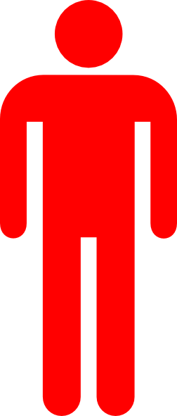 Men Clipart Red 1 - Red Man Clip Art (252x591)