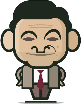 Loogmoji Of Mr - Mr Bean Cartoon Gif (500x500)