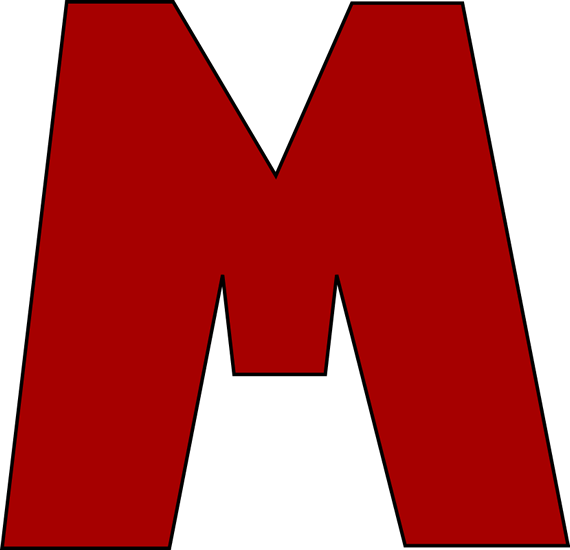 Letter M Clipart Red Alphabet Letter M - Red Letter M Clip Art (570x550)
