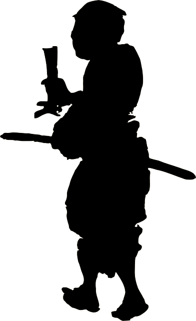 Free Pictures Silhouette - Japanese Man Silhouette (441x720)