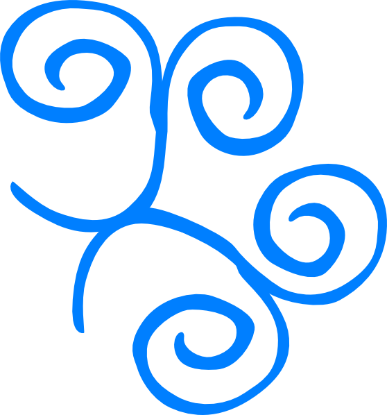 Blue Swirl Frame Top Right Corner Clip Art - Clip Art (558x598)