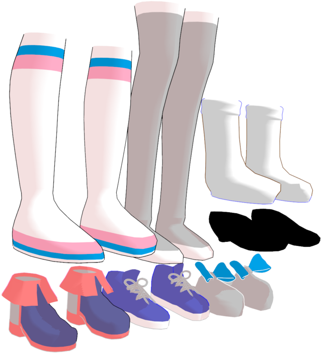 Mmd Shoe Pack 2 By Mbarnesmmd - Shoe (670x1191)