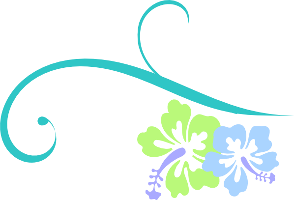 Hibiscus Swirl Clip Art At Clker - Hibiscus Clip Art (600x407)