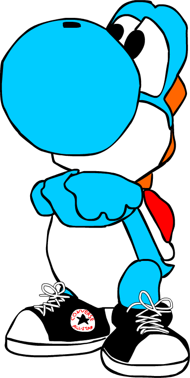 Yoshi With Converse Shoes By Omgyoshilol - Yoshi With Converse Shoes By Omgyoshilol (384x762)
