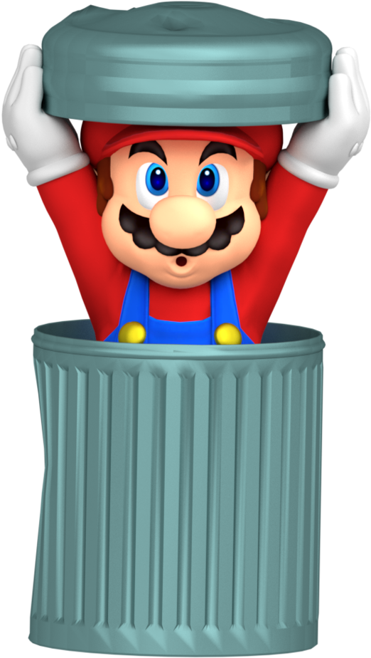 Super Mario Advance Trash Can Recreation Render By - Mario Trash Can (779x1026)