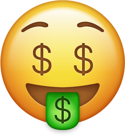 Emoji Png Transparent Background - Money Emoji Png (433x480)