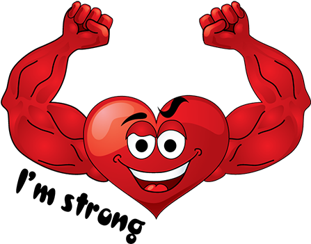 Emotion Heart Sticker - Strong Heart Emoji (459x350)