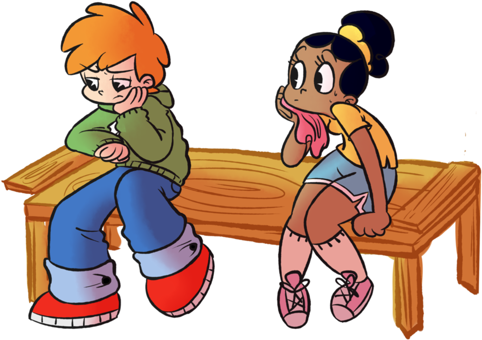 Matt And Jackie Talking By Recklesslymindful - Cartoon (1022x781)