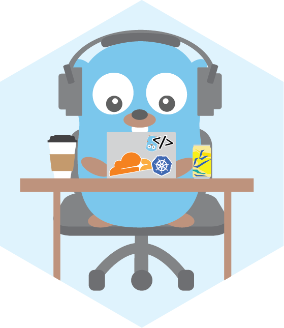 Hex Gopher Desk - Kubernetes - (559x645) Png Clipart Download