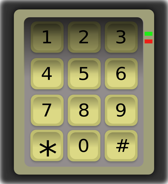 Numeric Keypad Clipart (546x596)