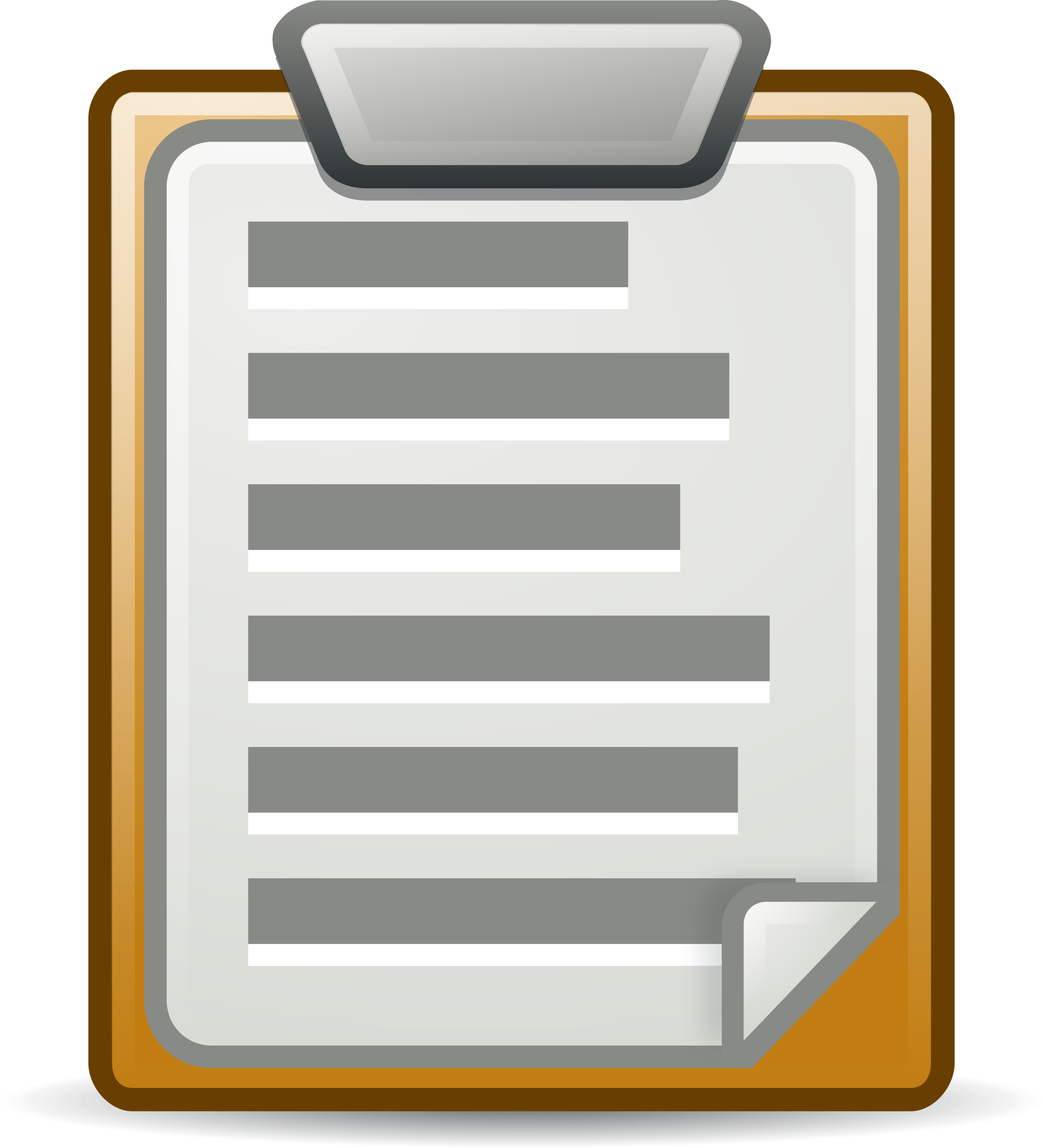 Clipart Clipboard - Beschriebenes Papier Png (2134x2350)