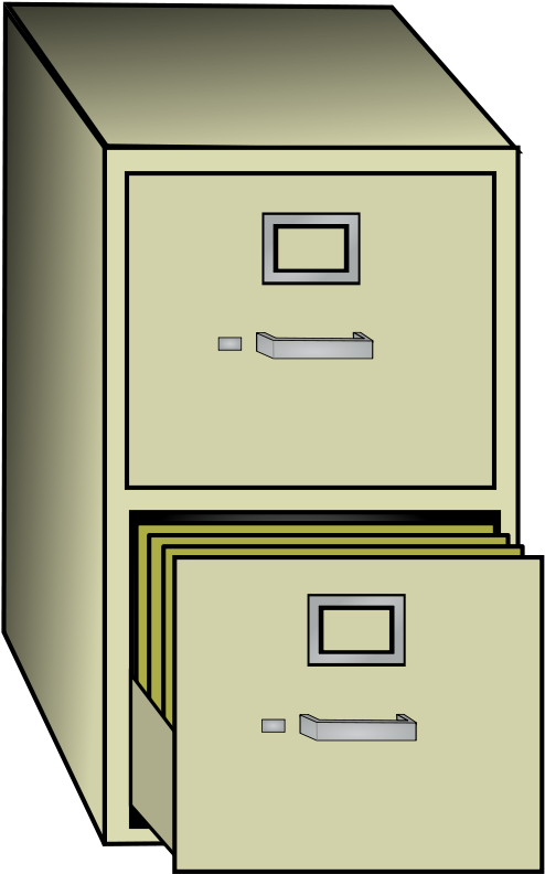 Table And Chairs Clipart - Filing Cabinet Clipart (571x900)