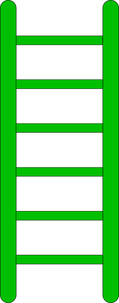 Green Ladder Clip Art At Clkercom Vector Clip Art - Ladders Clipart (234x596)
