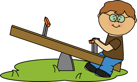 Boy Teeter Totter Clip Art - Teeter Totter Clipart (450x268)