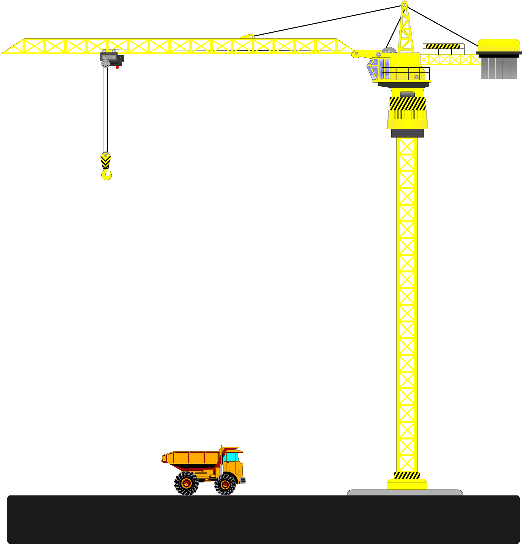 Crane Clipart Clip Art - タワー クレーン イラスト 素材 (1855x2400)