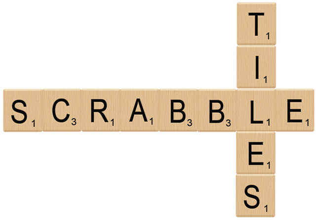 Clip Art Of The Complete Set Of Scrabble Tiles - Scrabble In Scrabble Letters (640x445)