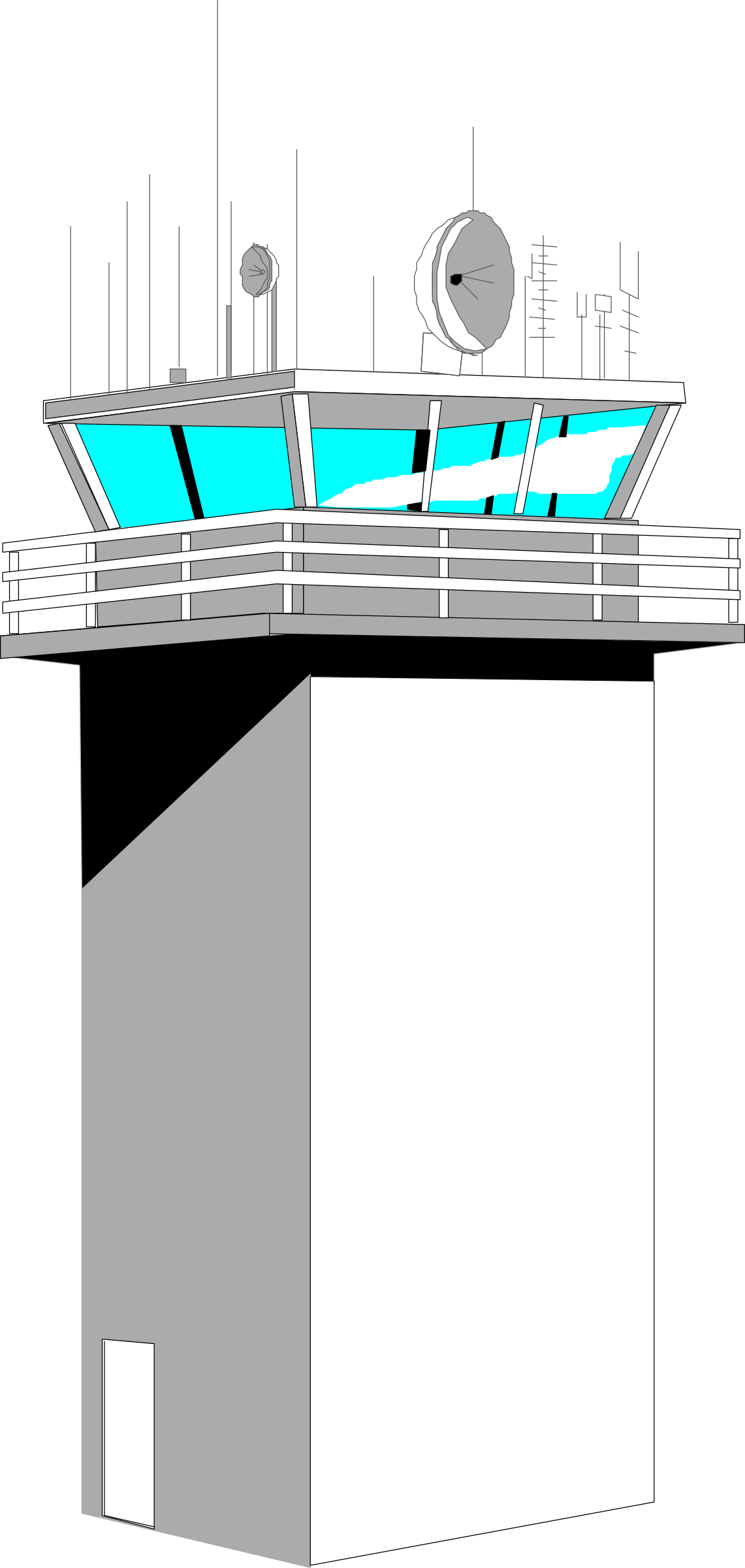 Big Image - Air Traffic Control Tower Clip Art (1141x2400)