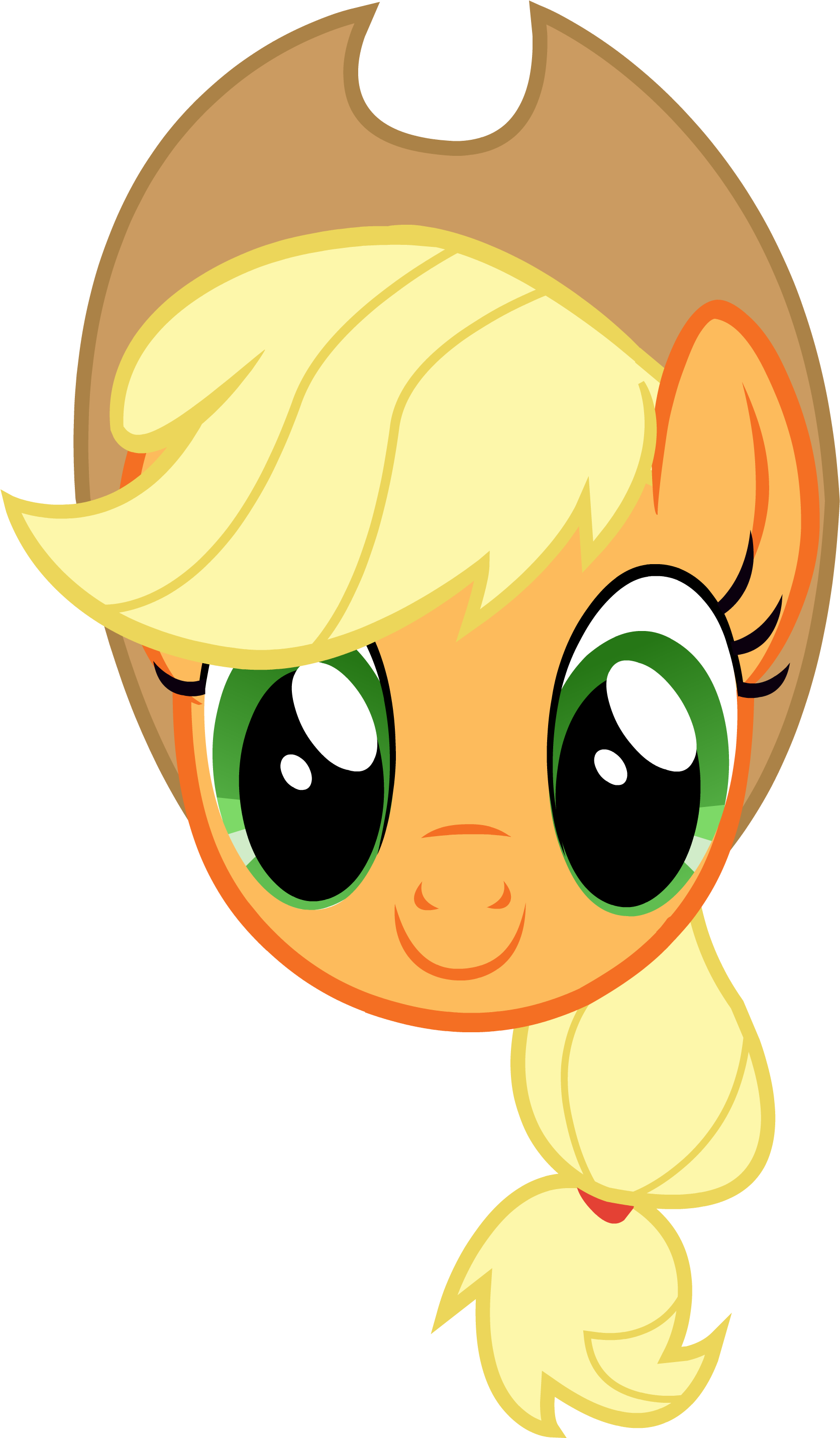 Mlp - Applejack Headshot - Mlp Front View (1671x2876)