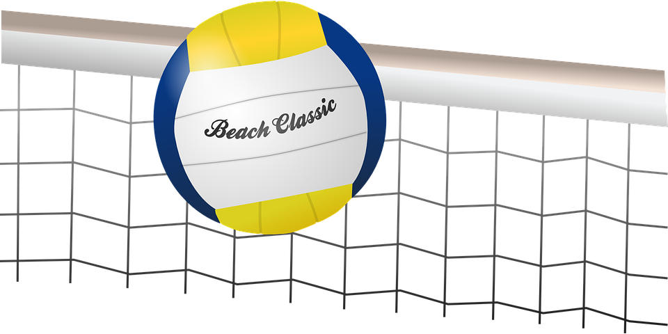 Volley Ball Clipart 26, Buy Clip Art - Volleyball Ball And Net (960x480)