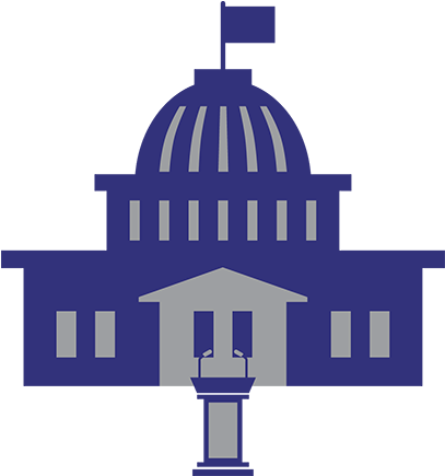 Political Podium & Capitol Building - House Of Congress Icon (600x434)