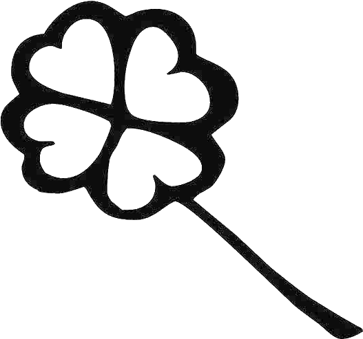 A Charcoal Drawing Of Four Leaf Clover Coloring Page - A Charcoal Drawing Of Four Leaf Clover Coloring Page (600x734)
