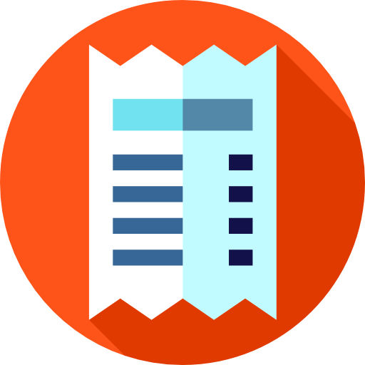 Invoice Icon Page - Invoice Flat Icon Png - (512x512) Png Clipart Download