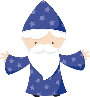 Test Taufaufkleber Silberfaedchen - Fairy Tale Wizard Clipart (358x400)