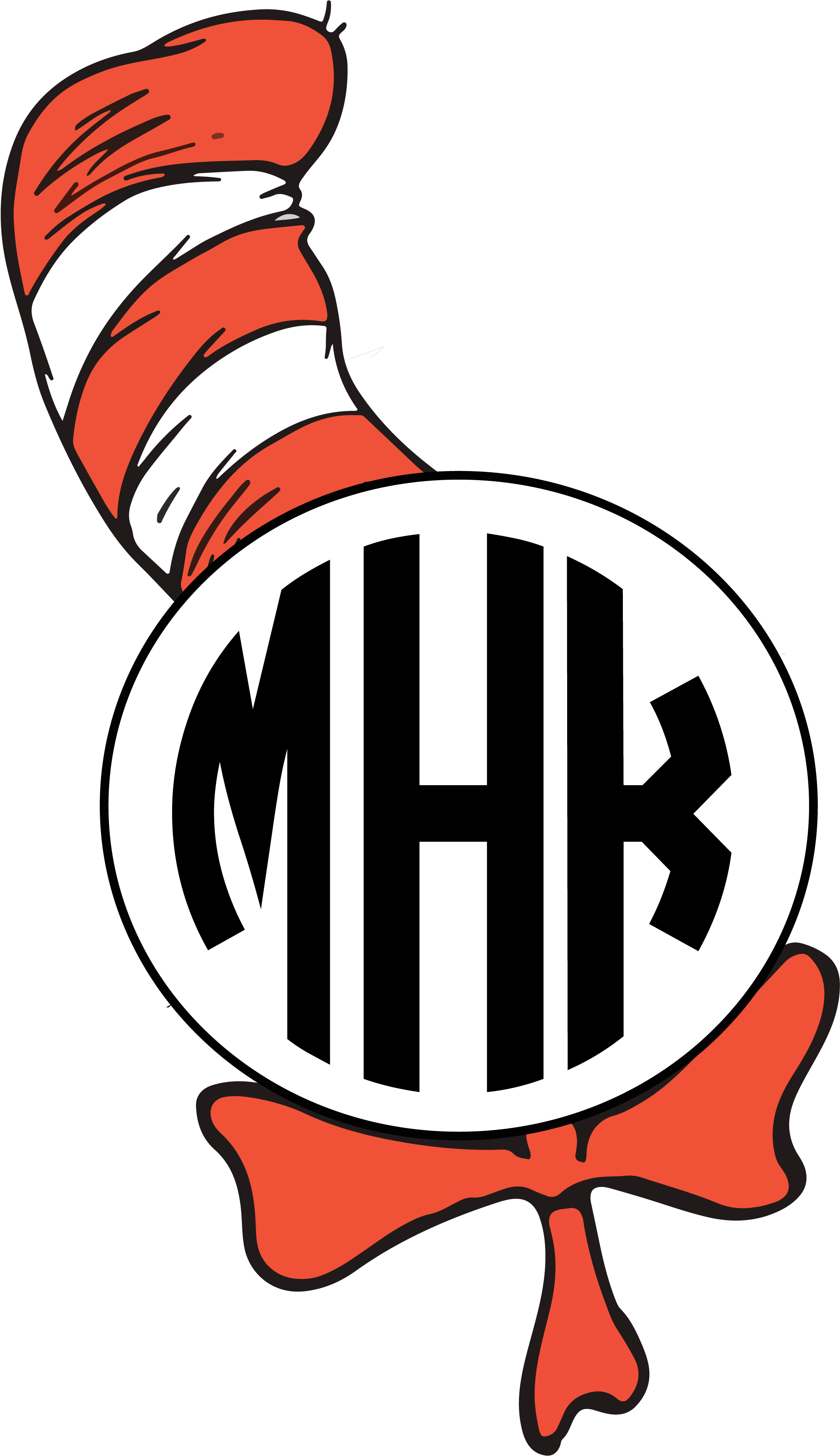 Seuss Reading Across America Day Transfers Sew Down - Cat In The Hat (2077x3526)