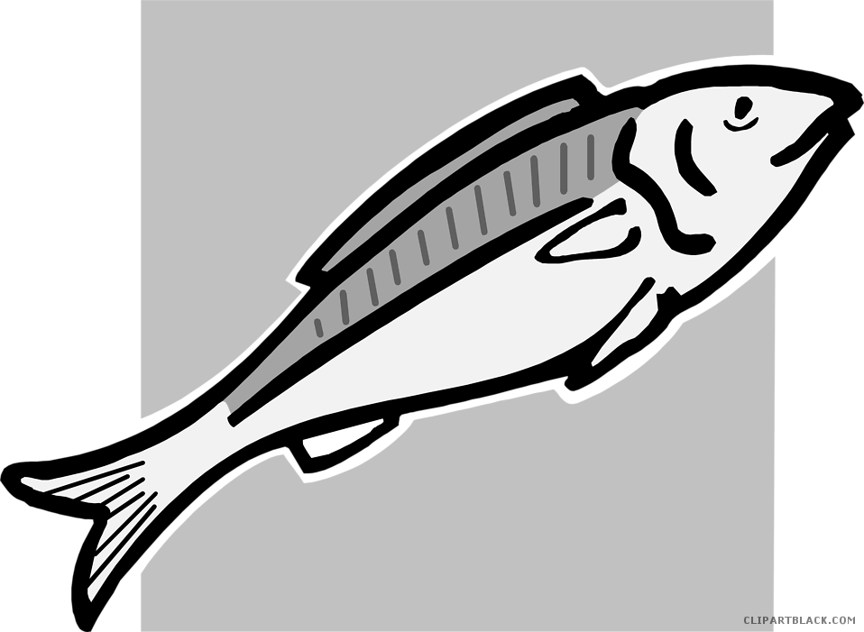Grayscale Fish Animal Free Black White Clipart Images - Ребусы Экономические (958x701)